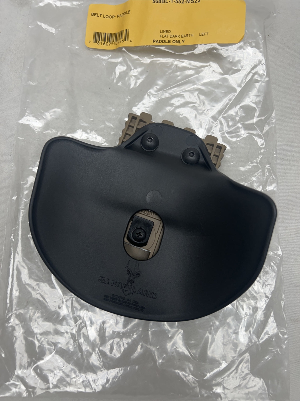 Safariland Paddle & Quick Locking Receiver Plate LH FDE Black