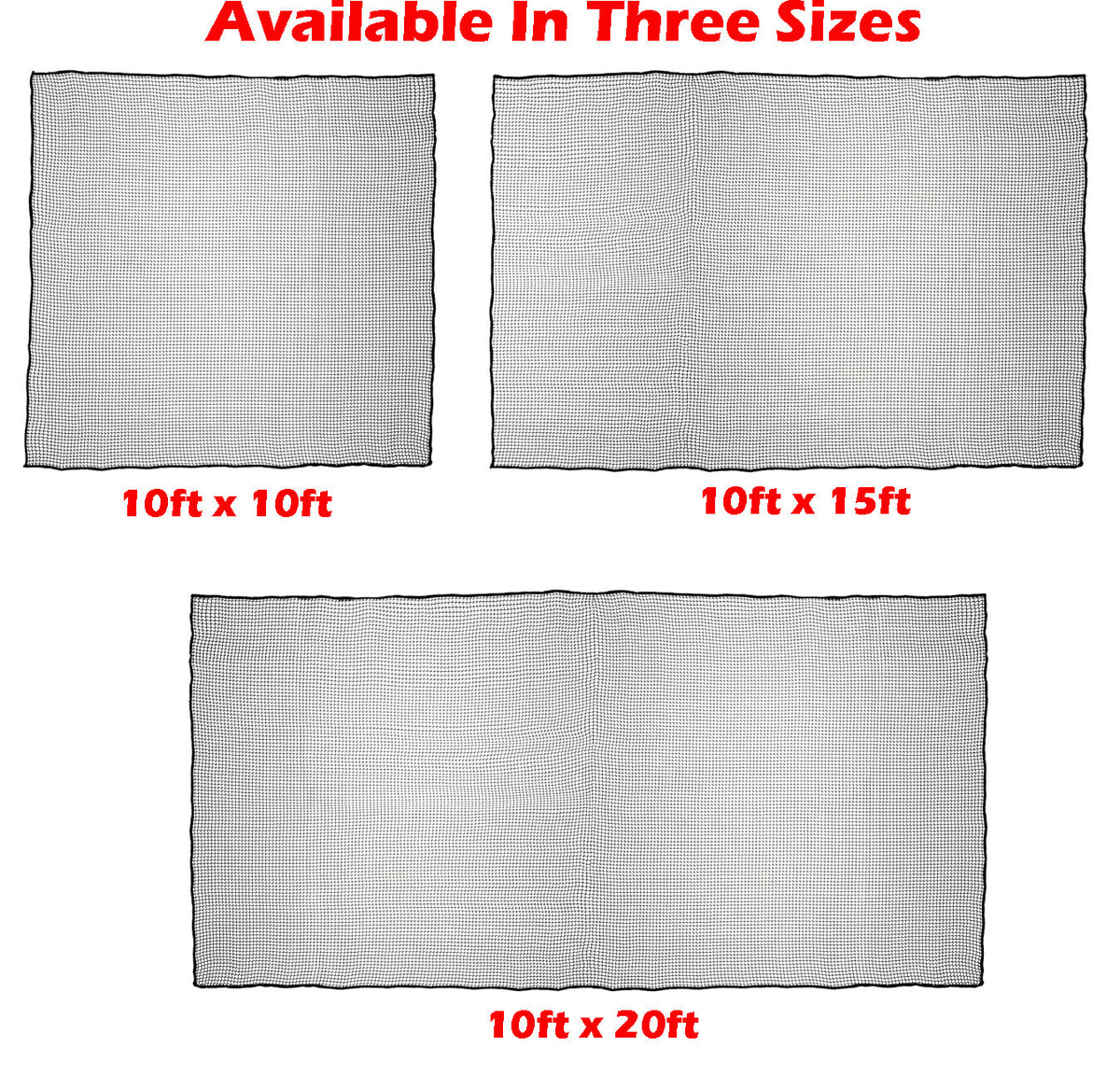 Heavy-Duty Multi-Sport Netting 10Ft x 10Ft for Golf Baseball Hockey & More