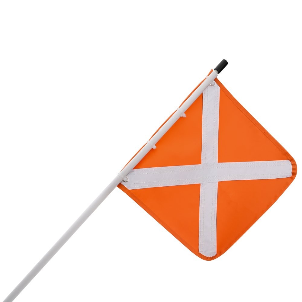 12x12 PVC Reflective Sand Safety Flag with Spring Mounting Base for Off-Road Vehicles