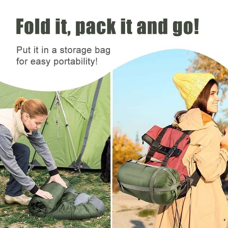 4-Season Waterproof Sleeping Bag for Camping & Hiking - Lightweight, Eco-Friendly
