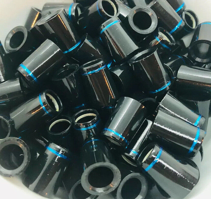 Premium Iron Ferrules Black with Blue Ring for Golf Clubs - Multiple Sizes