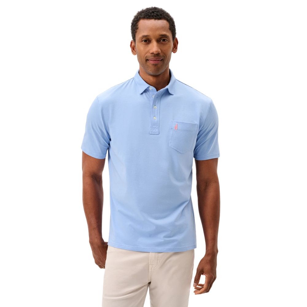 Men's Polo Golf Shirt with 4-Button Placket - Casual Performance Shirt