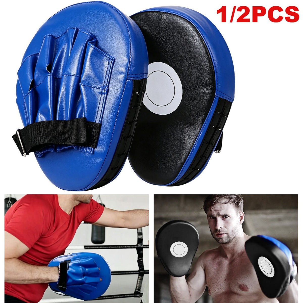 Sparring Boxing & Taekwondo Focus Pads Hand Targets - Impact-Resistant Leather