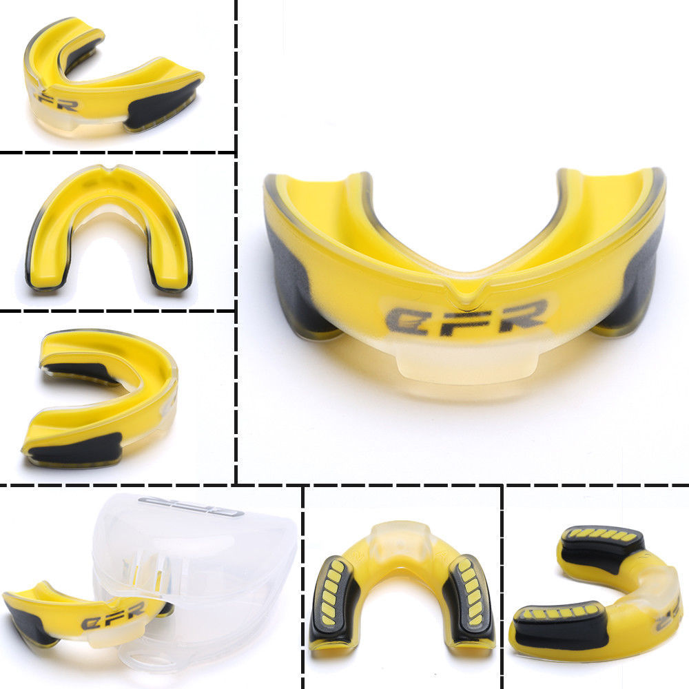Gel Mouth Guard Case for Teeth Grinding Boxing MMA Sports Kids Adults