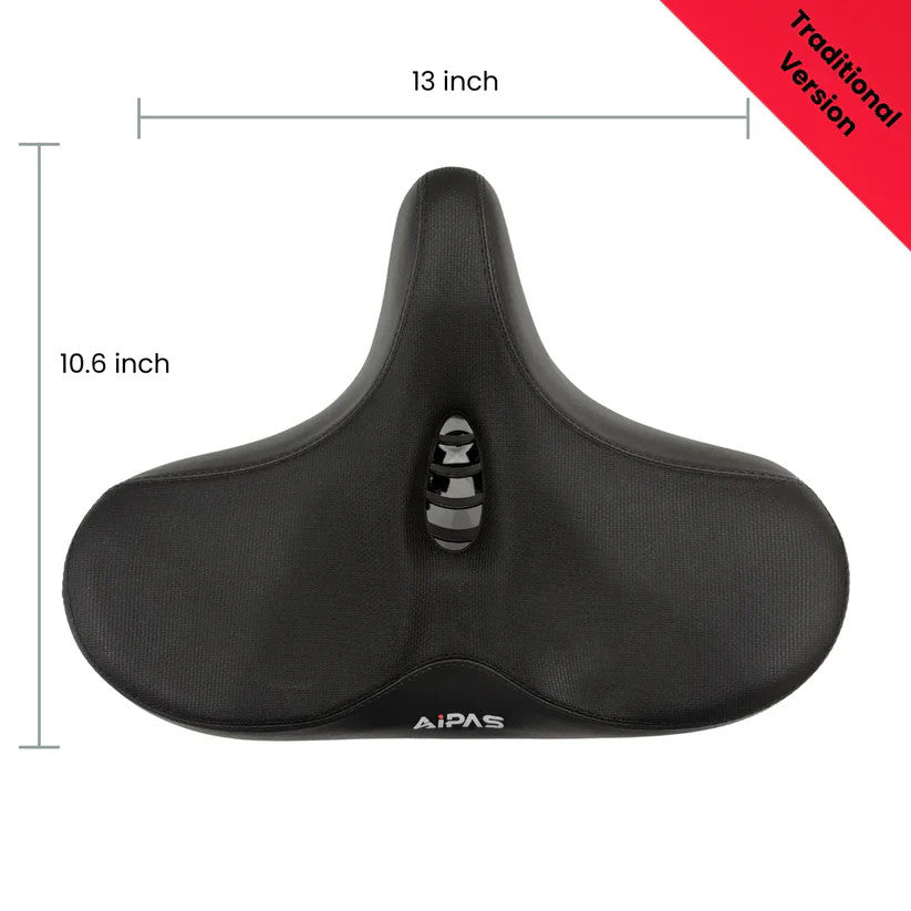 Comfortable Oversized Bicycle Seat with Shock Absorption for Men Women