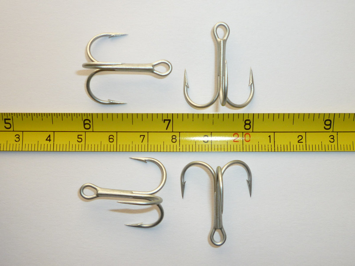 VMC Treble Fishing Hooks Size 2 - 1X-Strong, Corrosion-Resistant, Bulk Pack