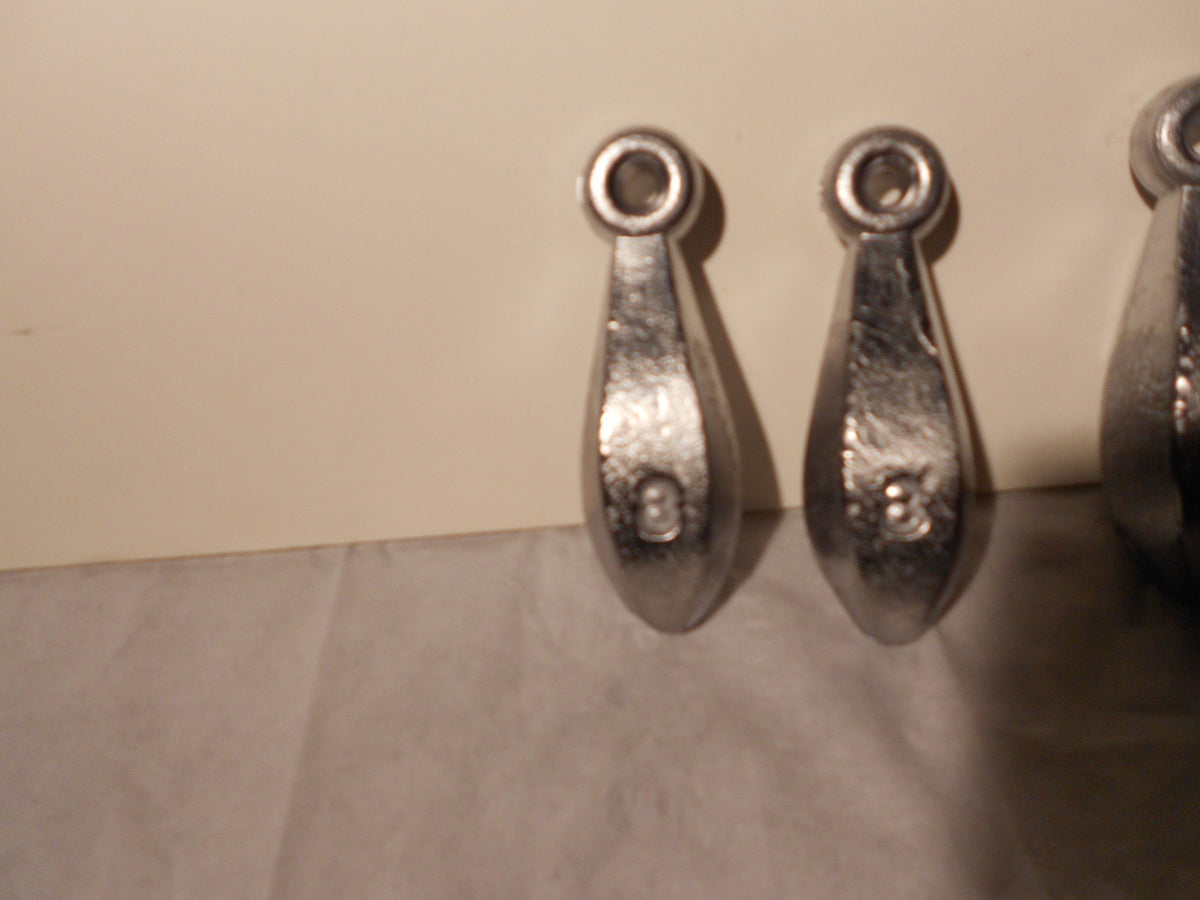 Set of 32 Handmade 8 oz Lead Sinkers for Fishing Tackle