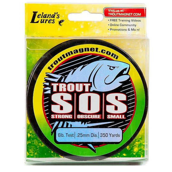 Trout S.O.S. Green Fishing Line - Monofilament, Multiple Pound Options