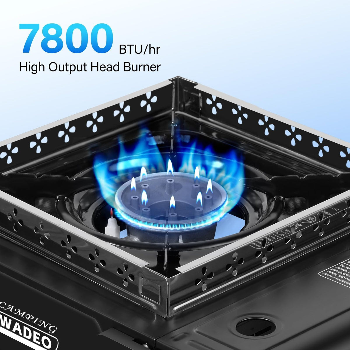 Portable Camping Stove with Windblocker & Carrying Case - 3 Fuel Types