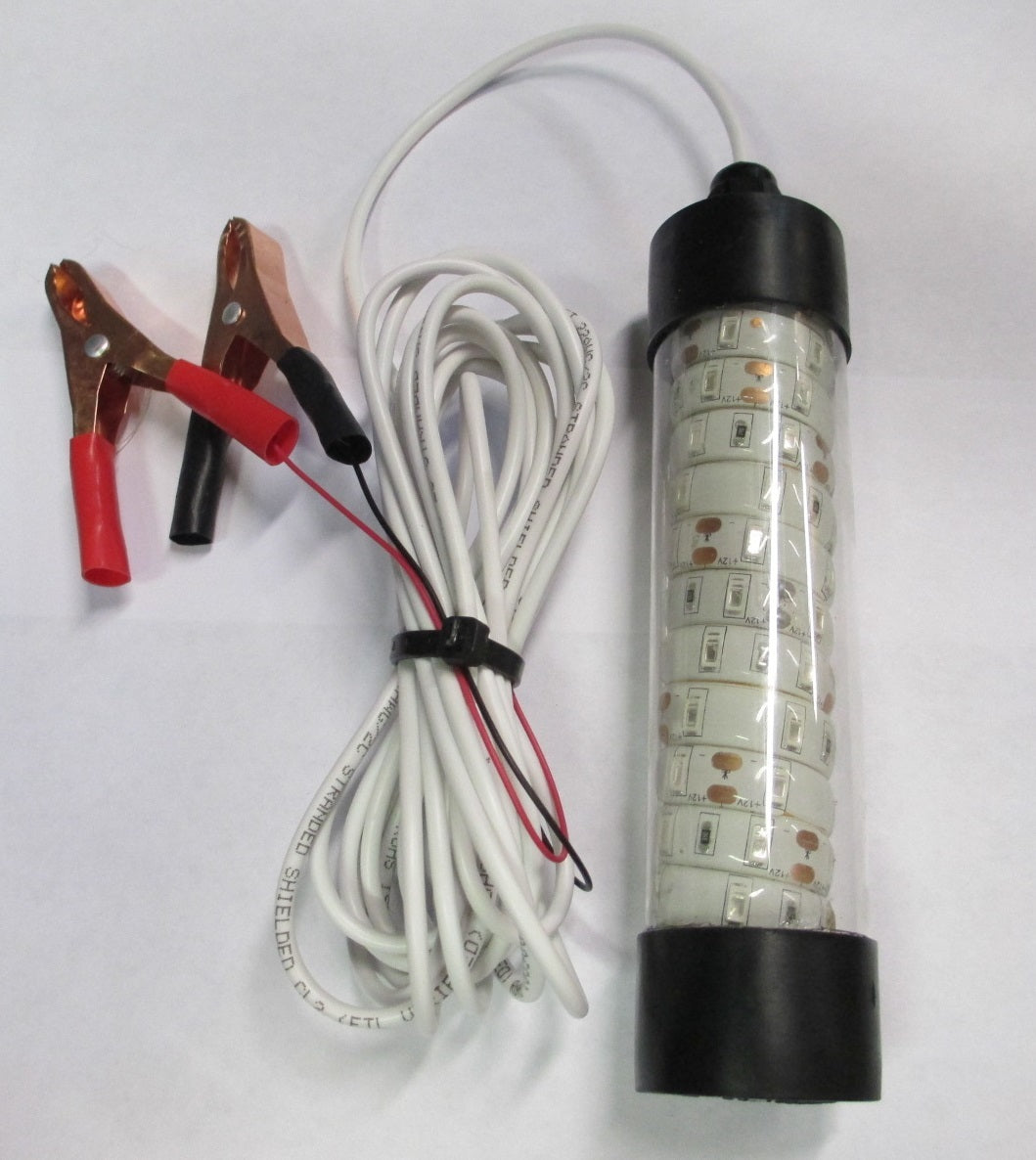 12V Underwater LED Fishing Light for Night Crappie & Marine Use - Multiple Colors