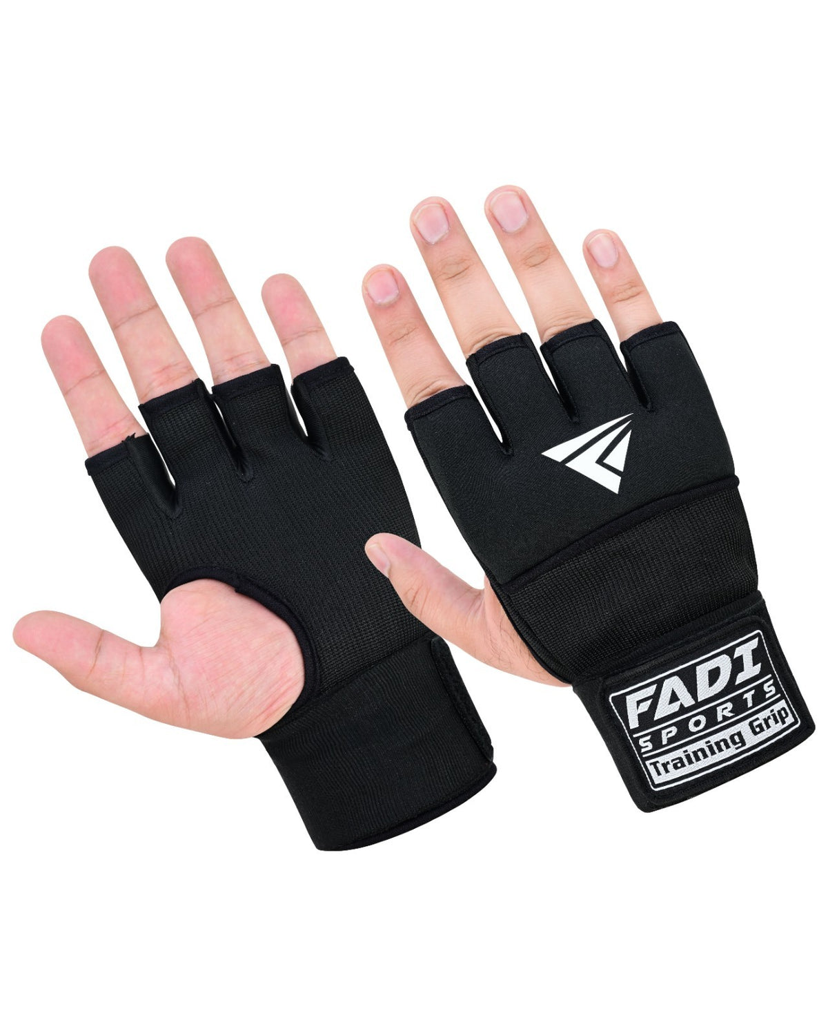 Black Gel Boxing Inner Gloves with Quick Wrap Wrist Support - FADI Sports