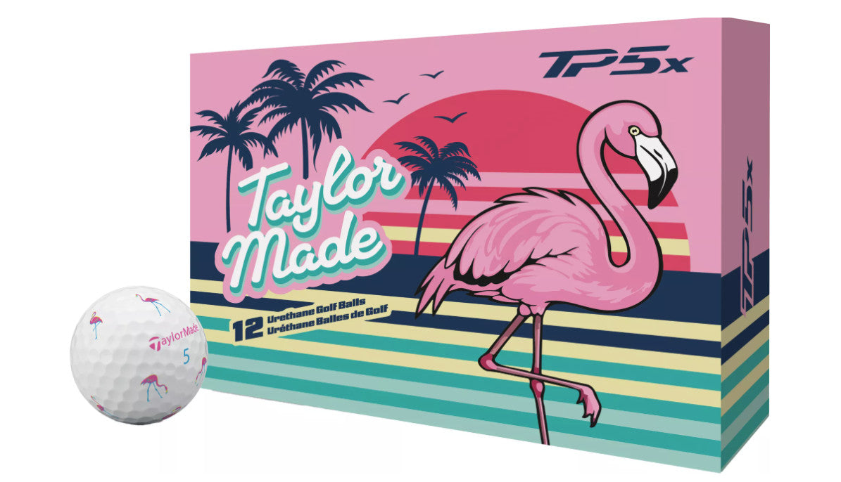 TaylorMade TP5X Flamingo Limited Edition Golf Balls - Multiple Sizes