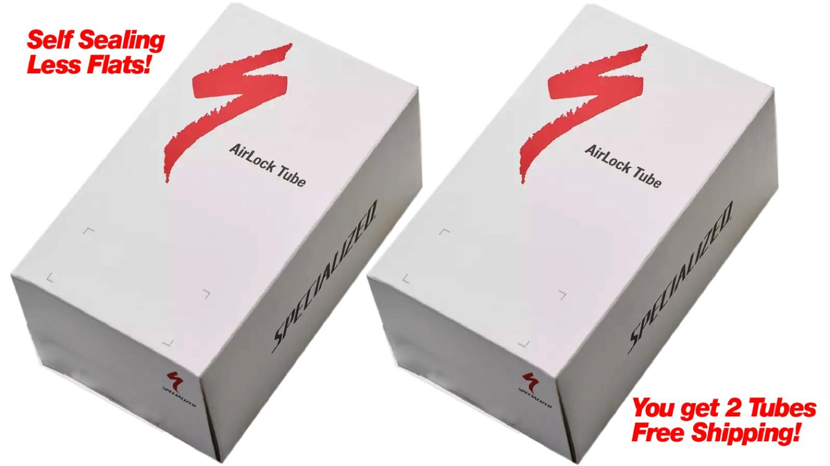 Self Sealing Bicycle Tubes with Presta Valves - Multiple Sizes, Pair