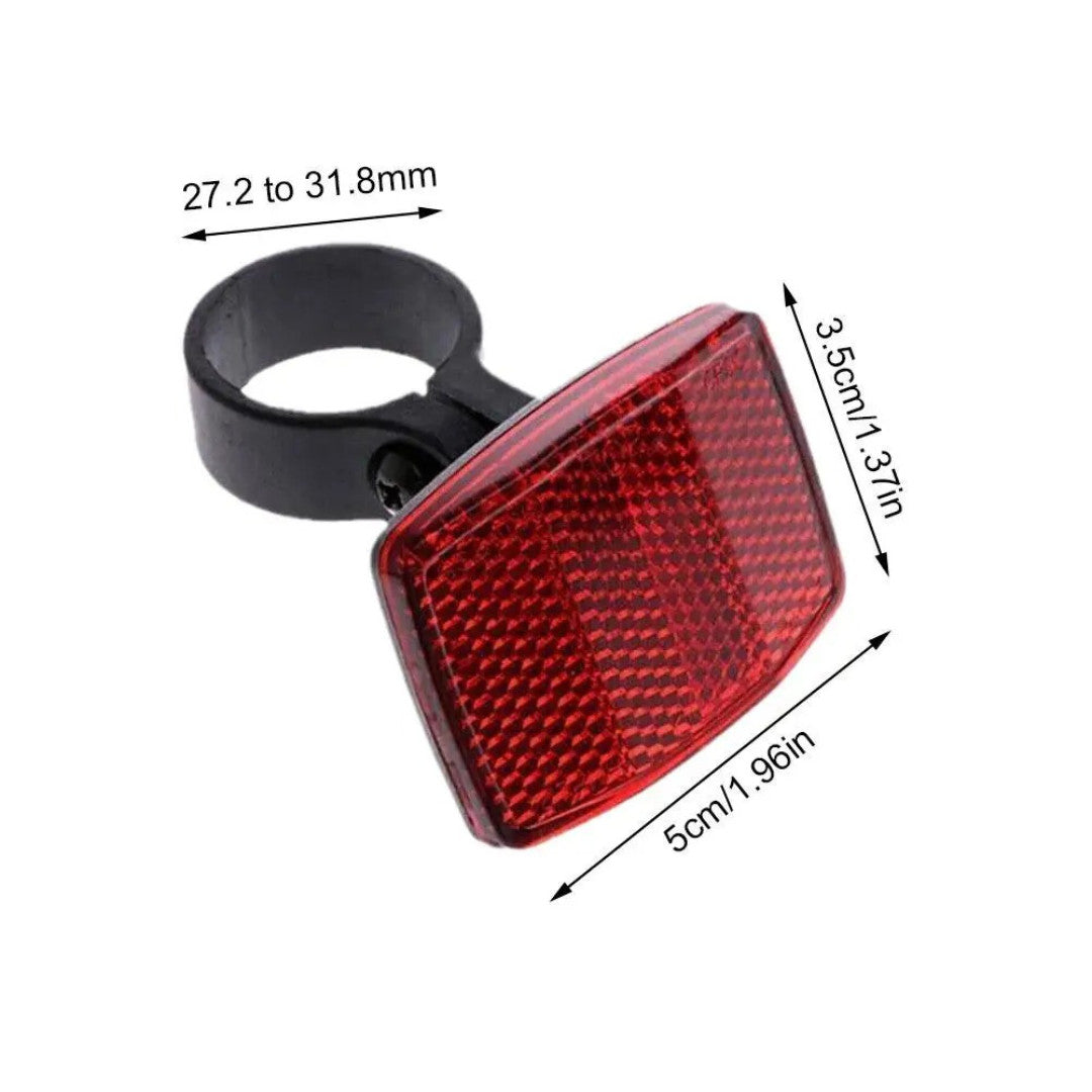 Bike Reflector Set Front White & Rear Red Safety Warning Lights