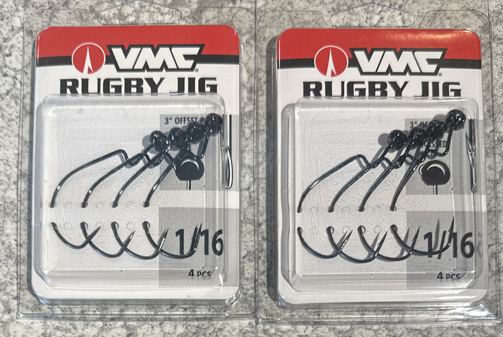 VMC Rugby Jigs Black 1/16 Oz 2 Pack - Tool Accessories for Rugby Equipment