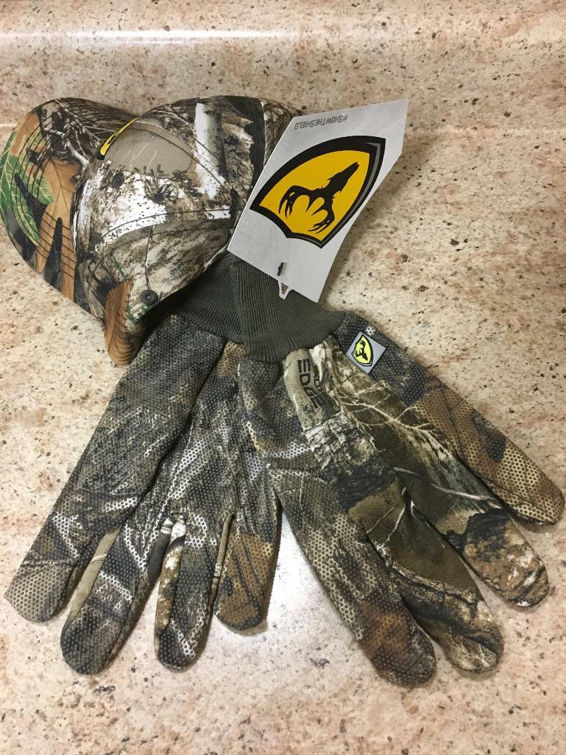 Scent Blocker Midweight Realtree RT Edge Hat & Gloves Combo - ODOR-RESISTANT Hunting Gear
