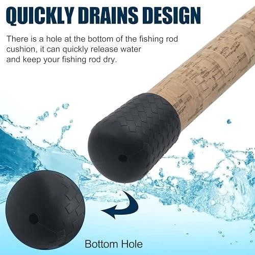 Silicone Fishing Rod Butt Cap End Protector Set - 9 Pieces, Multiple Sizes