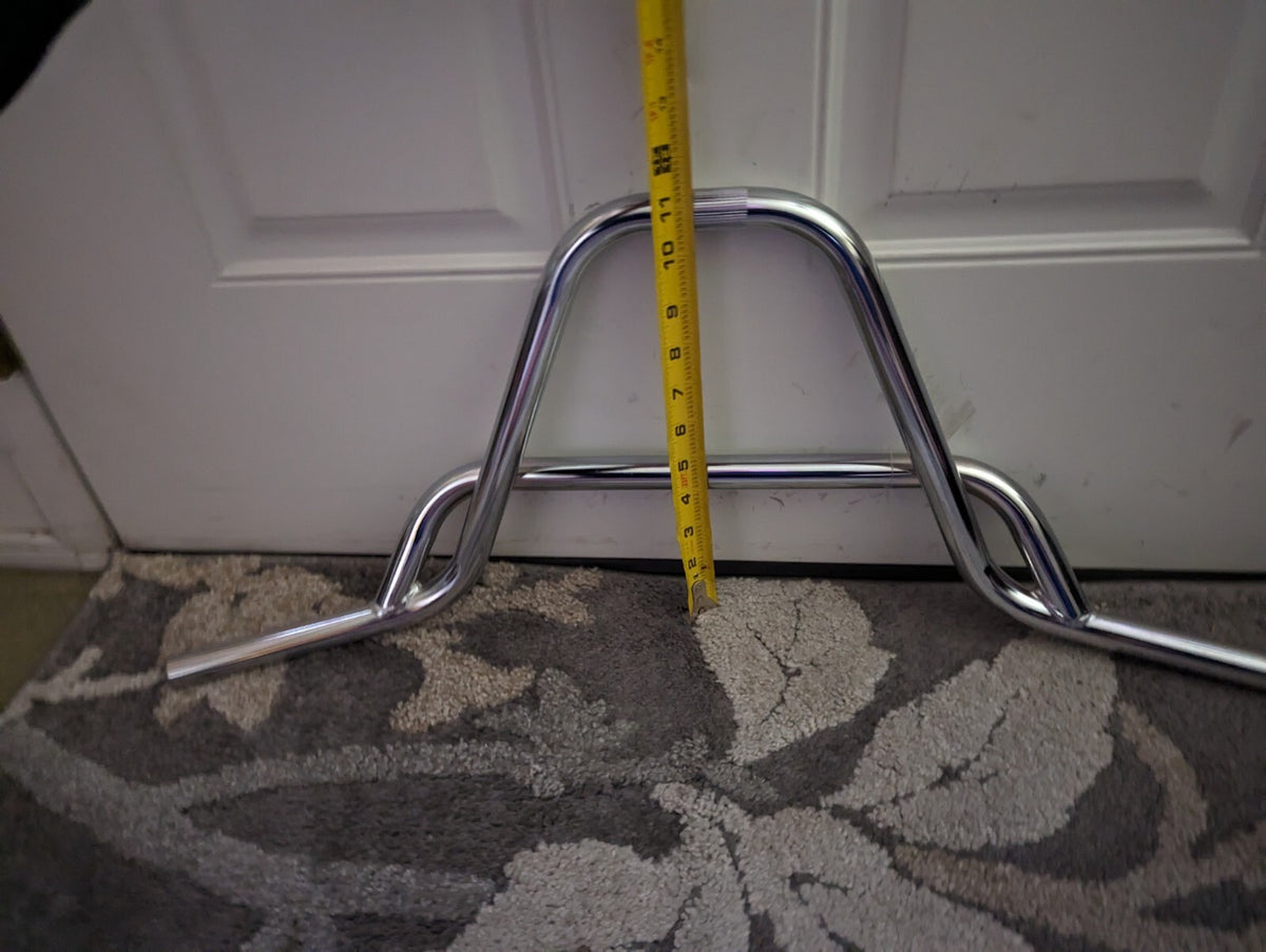 BMX Freestyle Handlebars 11-inch Rise Chrome Pretzel Style 22.2mm