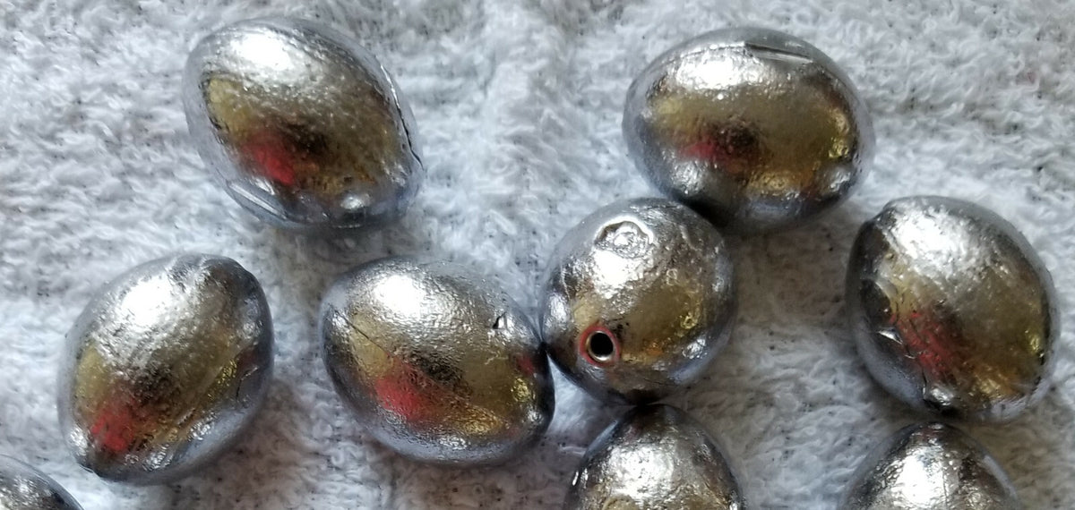 8 oz Egg Sinkers for Fishing - 25 Pack Slip Weights for Tackle