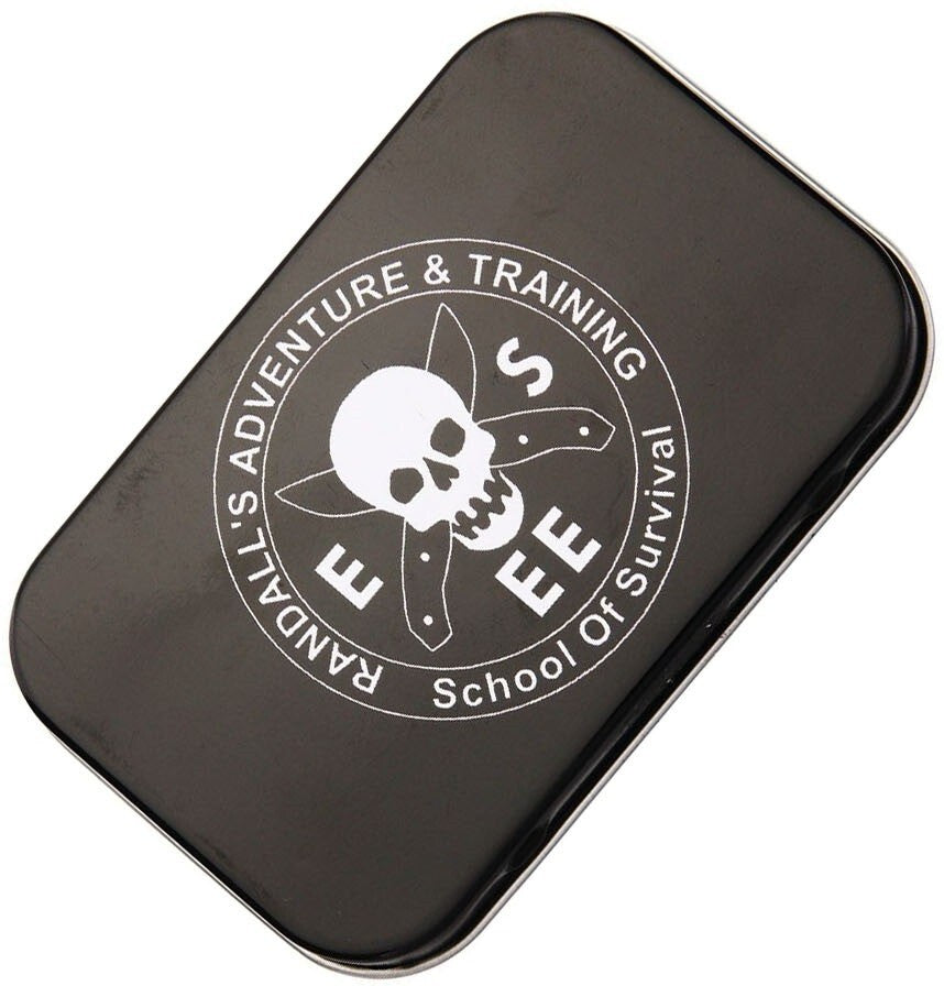 Mini Survival Kit in Tin with Fishing, Fire Starting, Navigation & More