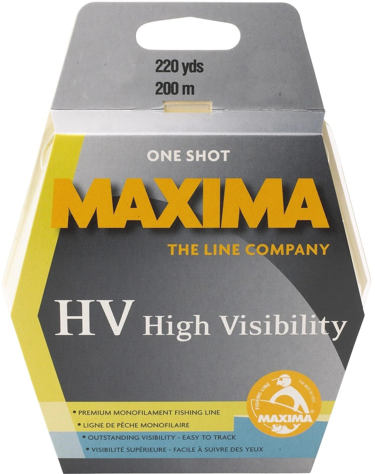 Maxima One Shot HV High Visibility Monofilament Fishing Line 6LB 250 Yards