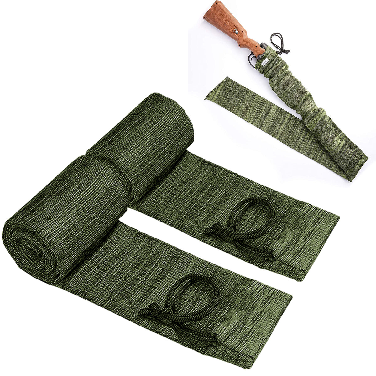 Silicone Treated Gun Sock Sleeve 52 Inch for Rifles & Scopes - Multi Color Set