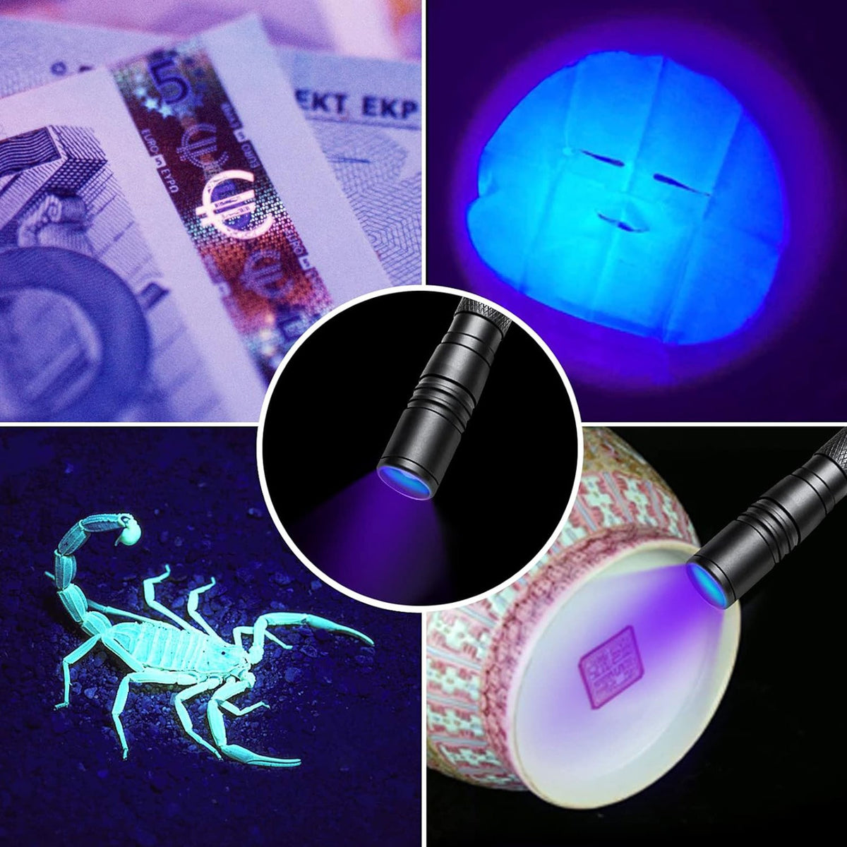 UV Flashlight Penlight Waterproof Pocket Torch for Stain Detection