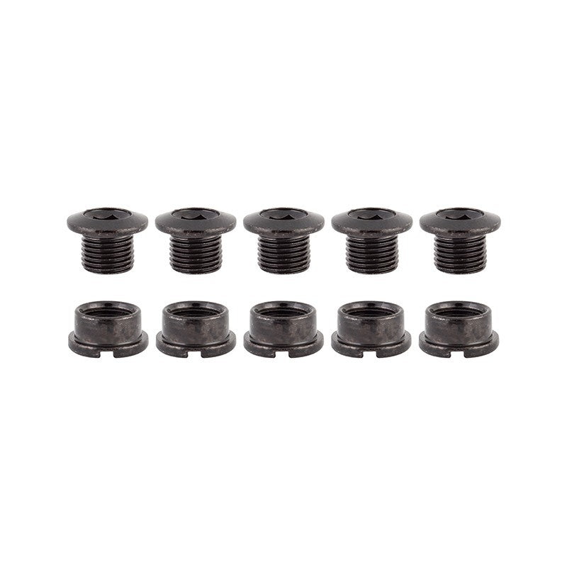 Black Bicycle Chainring Bolts Set - Single-Speed BMX & Track Bike Accessories