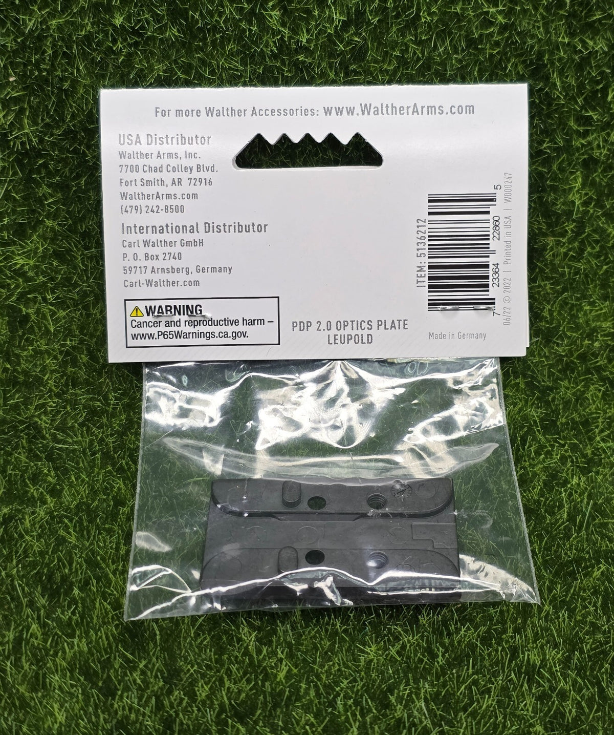 Walther PDP OEM Optic Plate Adapter for Leupold DeltaPoint Pro Gen 2