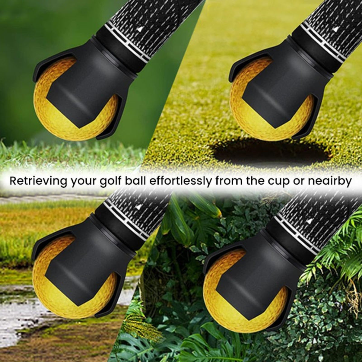 Golf Ball Retriever Pick Up Tool - 4 Pack Claw Grabbers for Quick Ball Collection