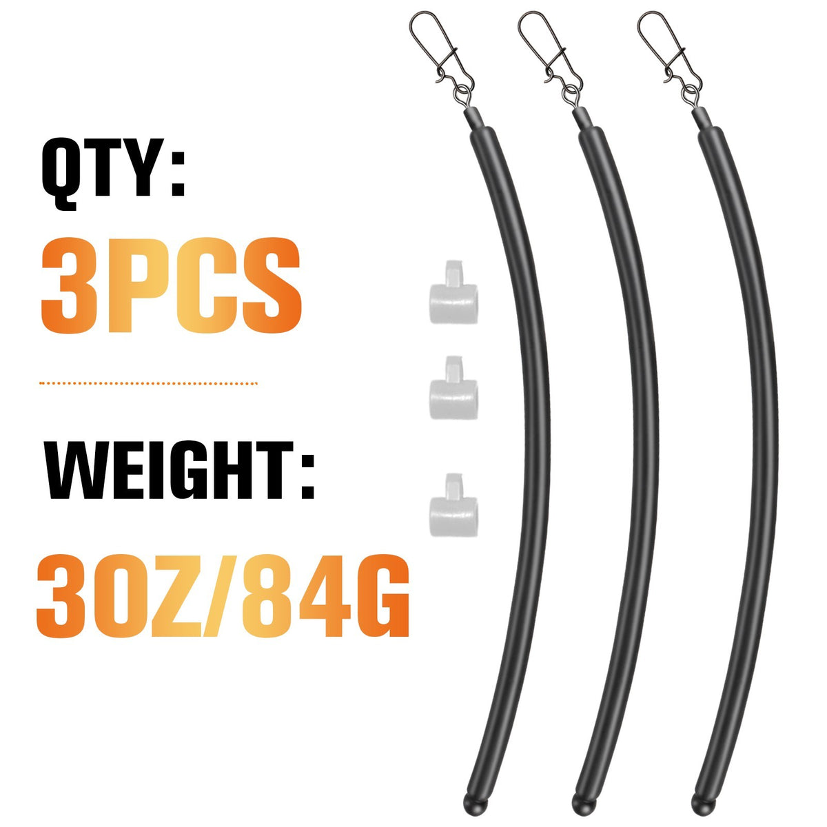 3PCS Catfish Dragging Sinkers - 3OZ Weights for Bottom Bouncing & Trolling