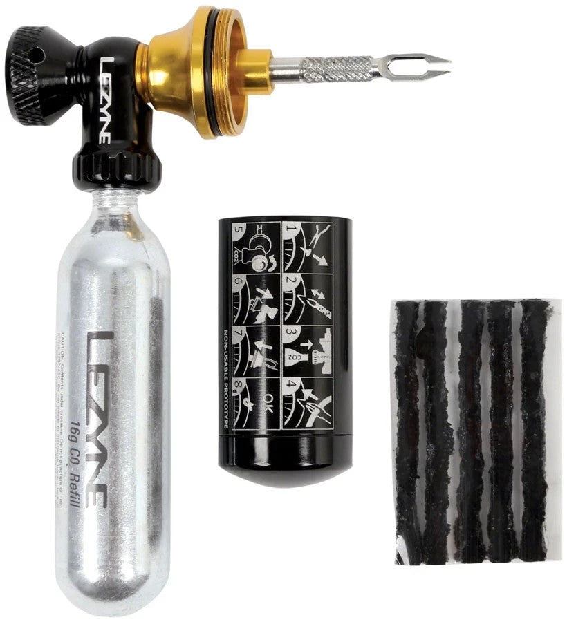 Cycling CO2 Inflator and Tubeless Tire Repair Kit with 2 Cartridges