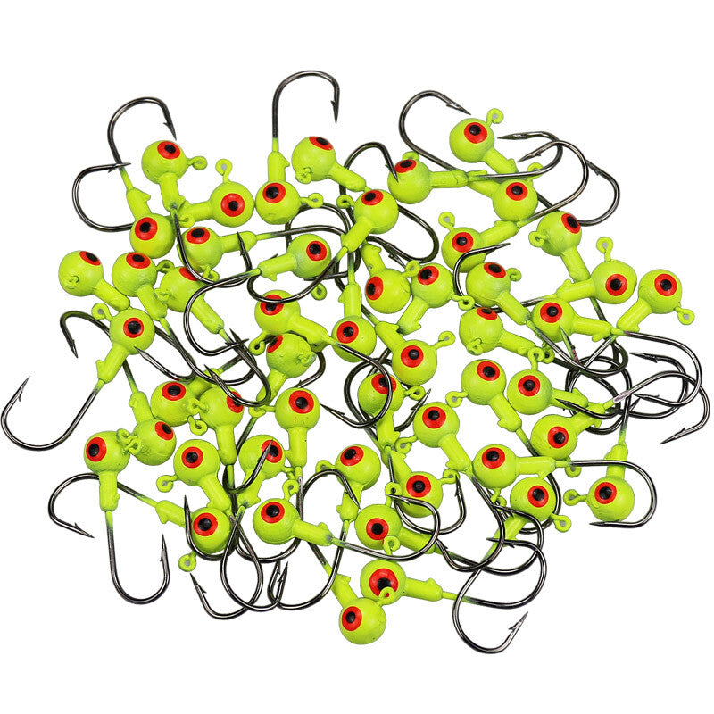 100Pcs Lead Jig Heads Fishing Hooks for Crappie Bass Lures Tackle