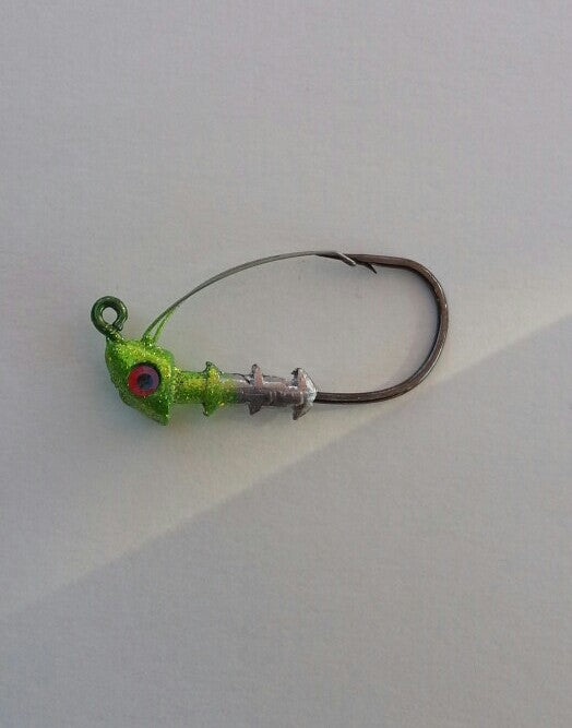 9 Pack Weedless Jig Head Hooks 1/4oz with 3/0 Hook for Freshwater & Saltwater Fishing