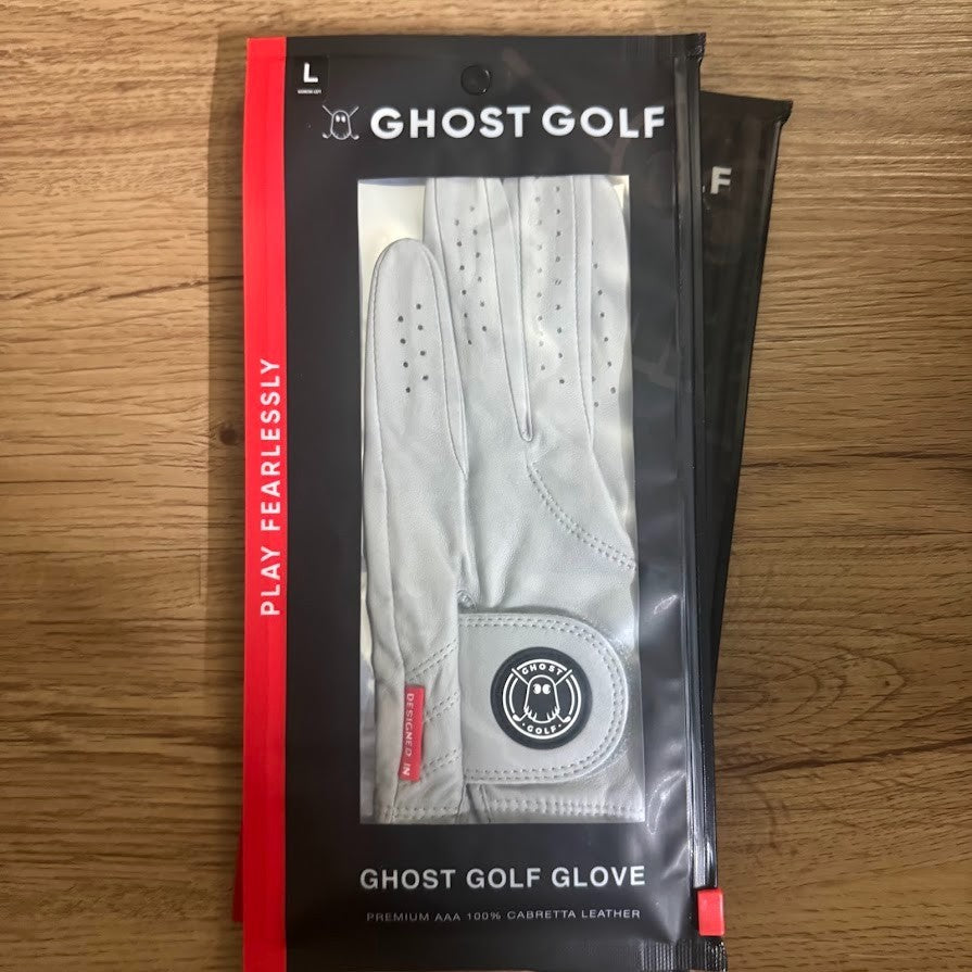 Golf Gloves Set for Women - Left-Hand Large White & Gray Ghost