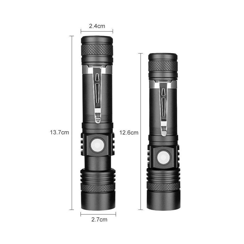 Rechargeable LED Flashlight 990000LM Tactical Torch Zoomable Waterproof