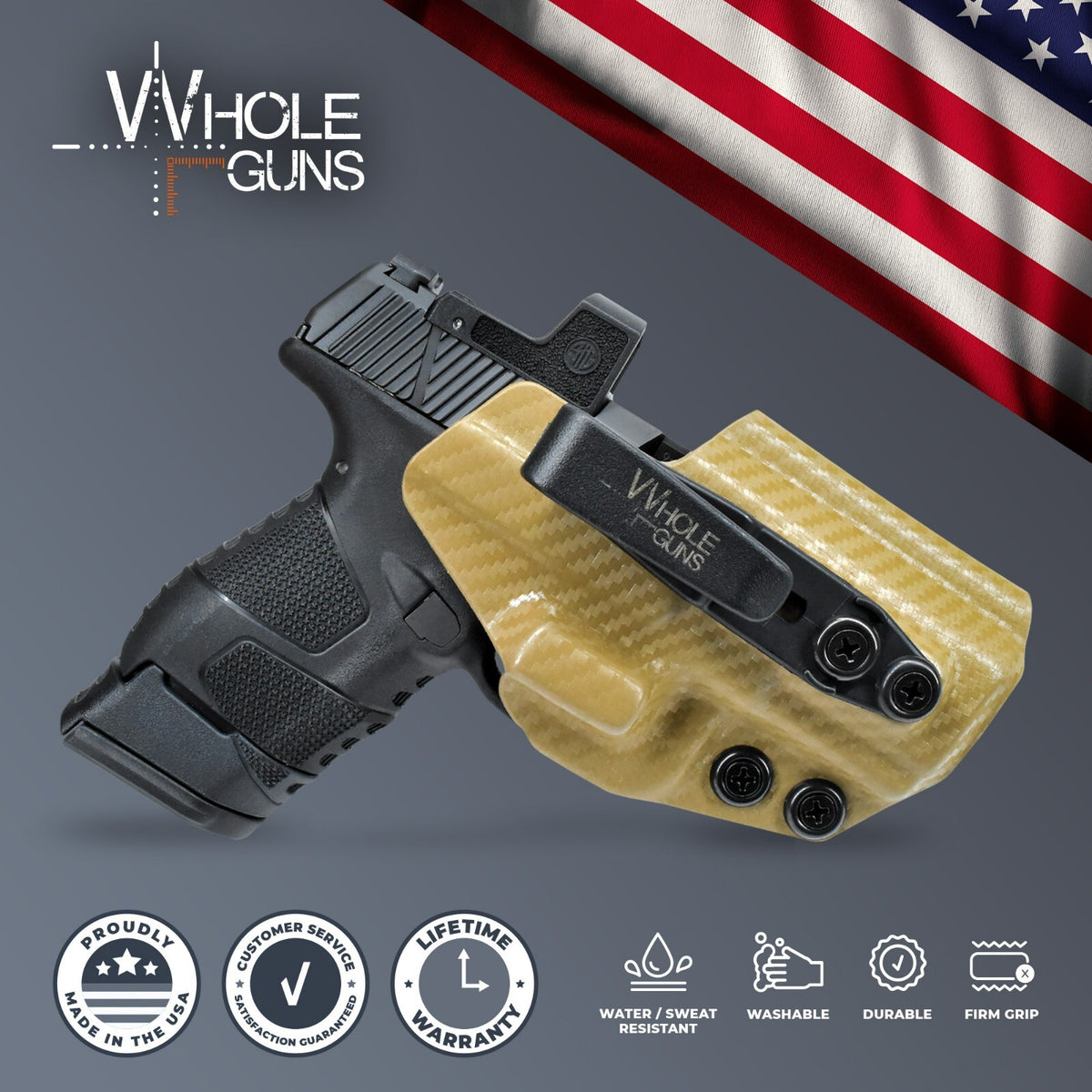 Concealed Carry Holster for S&W M&P 9 Shield with Red Dot & Claw - IWB