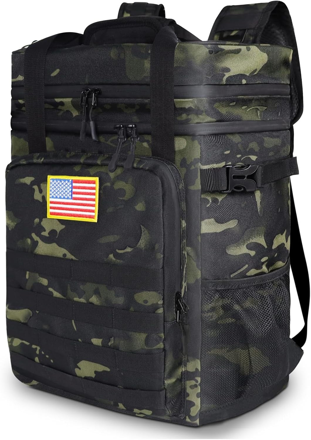 Insulated Tactical Cooler Backpack - Waterproof Leakproof 40 Can Capacity