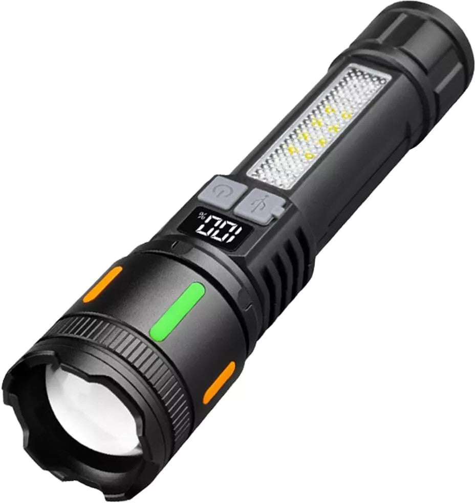 Super Bright LED Tactical Flashlight Set 2 Pack Rechargeable Work Light 99 Million Lumens