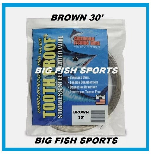 Stainless Steel Fishing Wire Leader 30 ft - Tough, Tooth-Proof, Abrasion Resistant