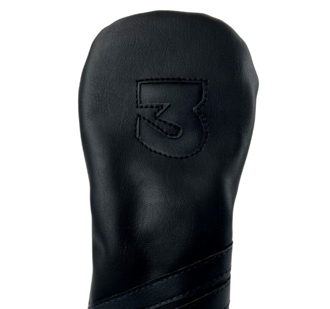 Sunfish Leather Fairway Wood Headcover - Black on Black Murdered Out