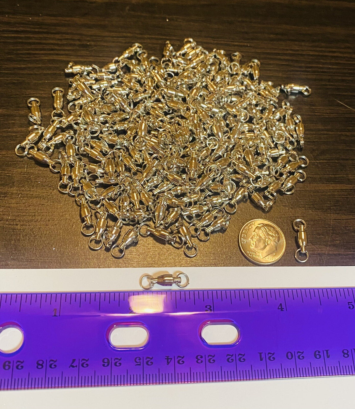 25 Pack Size #2 Ball Bearing Swivels with Split Rings for Spinnerbaits