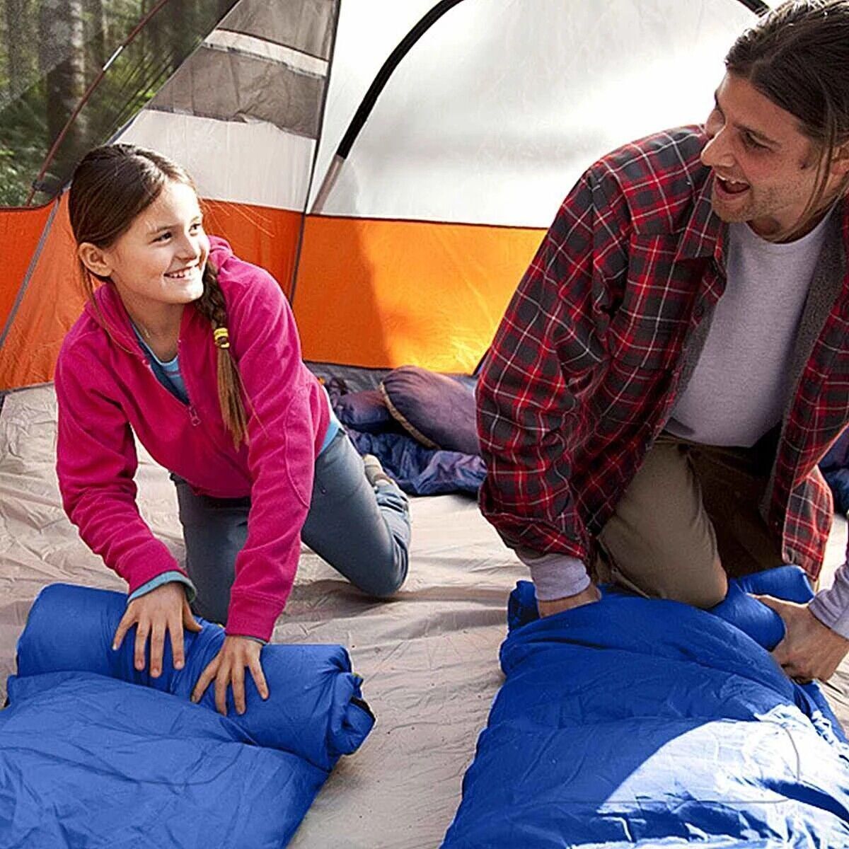 2-Pack Adult Waterproof Cold Weather Sleeping Bags for Big & Tall