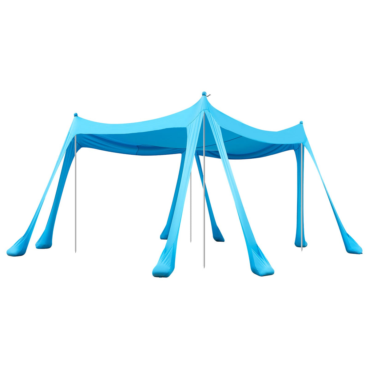Portable 10x10 ft Sun Shelter Beach Tent with UPF 50+ Shade Canopy