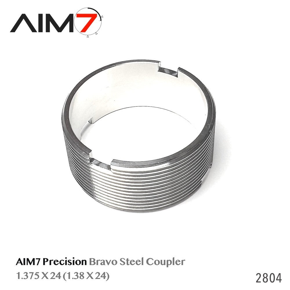 2.5 Inch Tube Extension Coupler - 1.375x24 HUB Thread Adapter, Aluminum