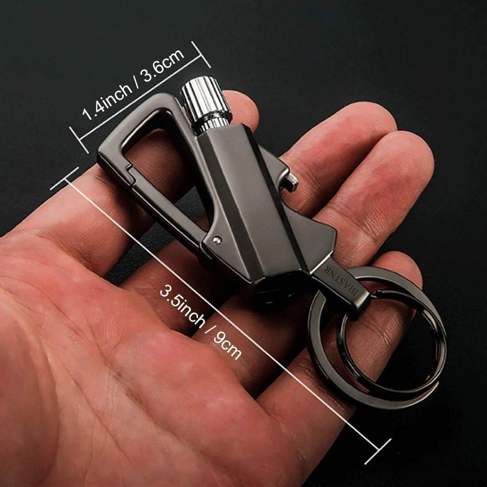 Portable Windproof Match Lighter with Keychain Bottle Opener - Outdoor Survival Tool