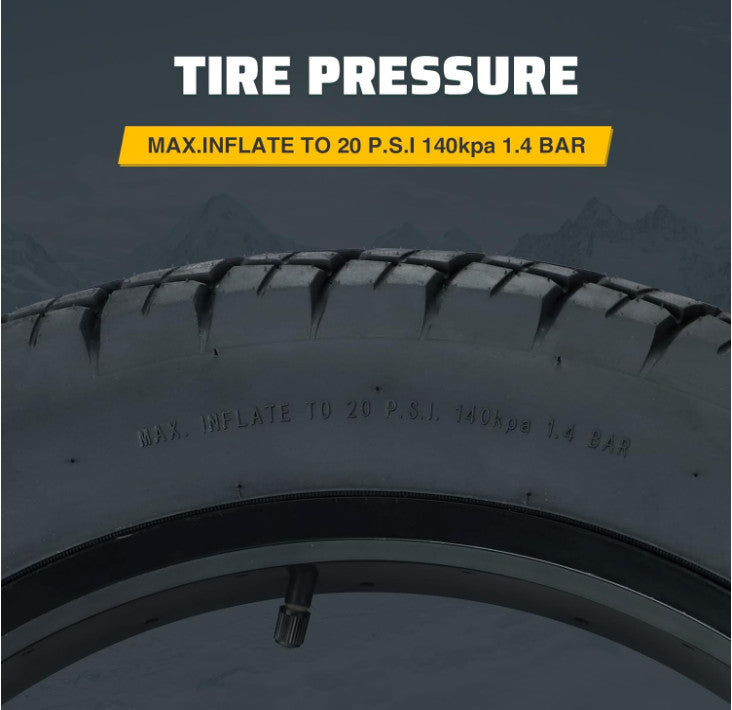 20 x 4.0 Fat Tire for E-Bike Mountain Bike & Tricycle - All-Terrain Heavy Duty