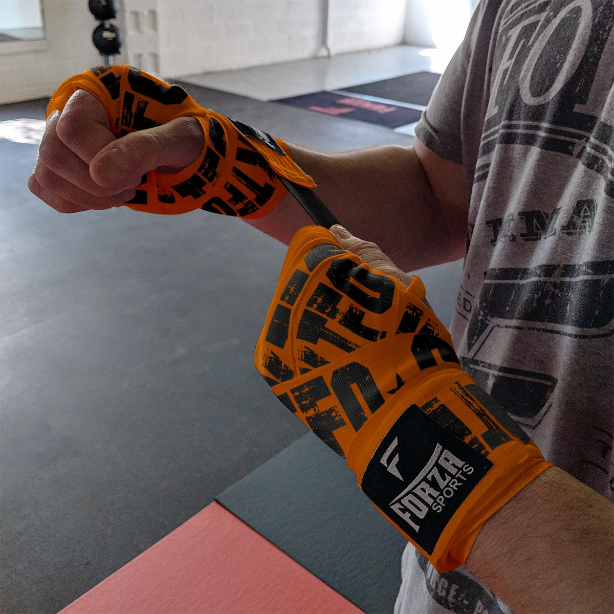 180-Inch Mexican Style Boxing Hand Wraps for MMA & Kickboxing - Orange