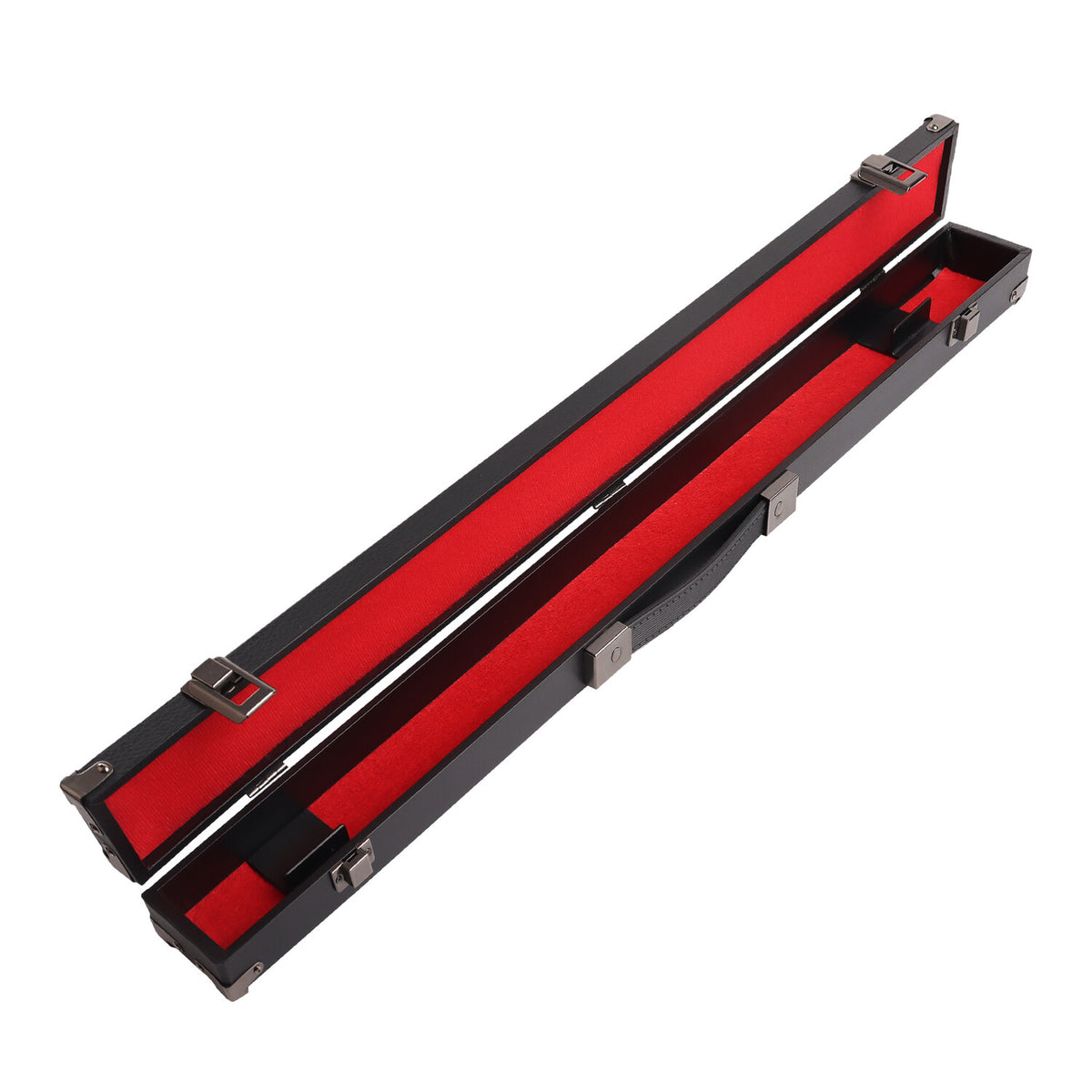 Hard Cue Box for Pool Cues – Holds 1 Butt & 1 Shaft, 58in Cues, Leatherette Case