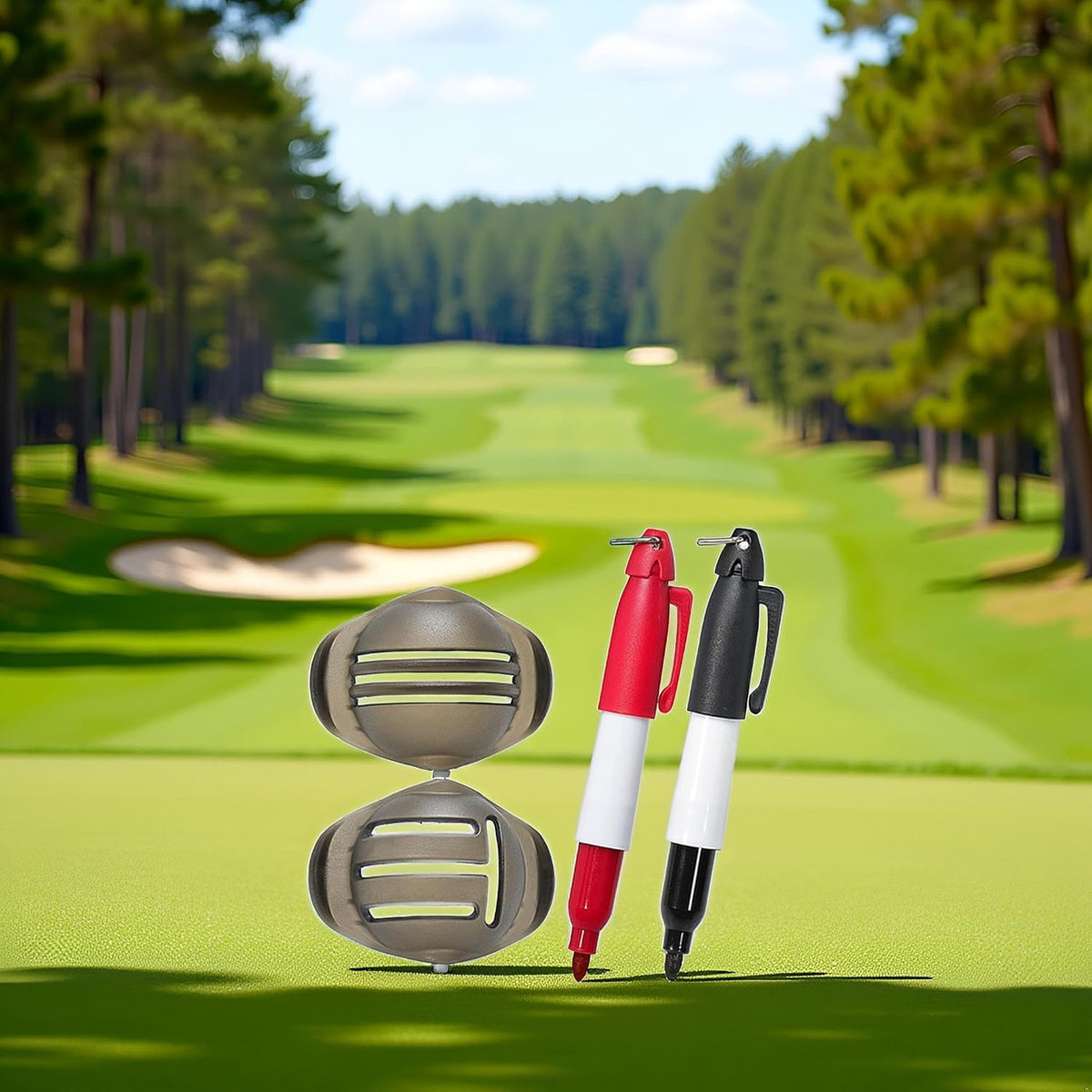 Dual Color Golf Ball Line Marker for Putting Alignment - Improve Accuracy